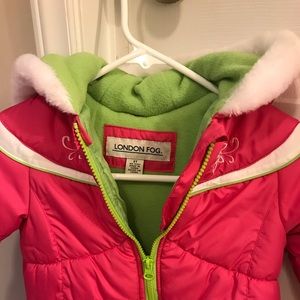 London fog winter coat with scarf. Size 3t